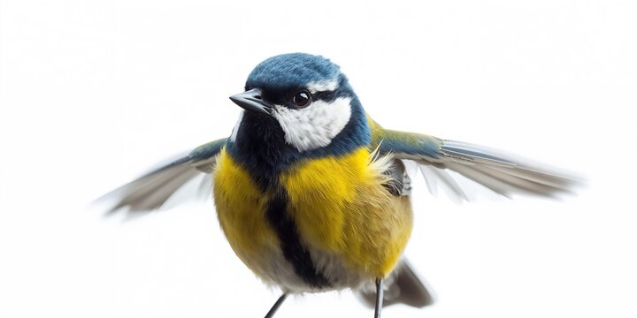 Detailed image of a male Great tit showing static and active postures, bird behavior analysis