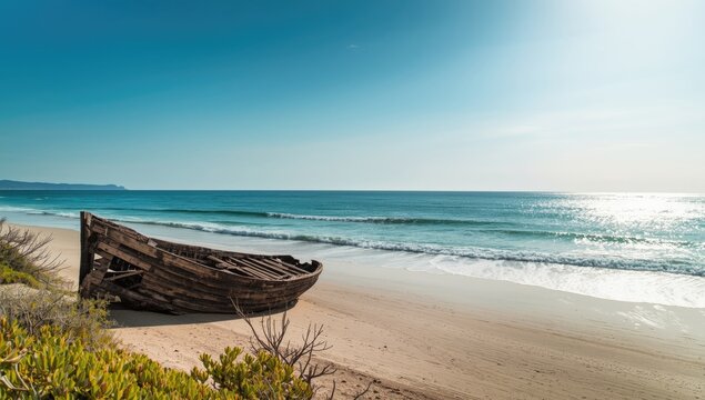 Vessel wreckage along the South African Eastern Cape riverbank, highlighting natural preservation concerns