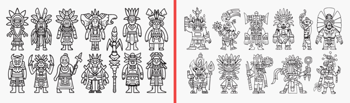 tribal totem illustration, aztec mask drawing, ethnic totem artwork, native mask design, hand drawn tribal clipart, ancient aztec illustration, stock totem artwork

