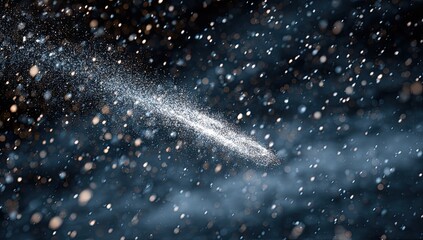 Digitally created depiction of a celestial ring with glowing particles against a dark, cosmic background