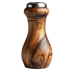 Wooden Pepper Mill With Stainless Steel Top perfect isolated on transparent background