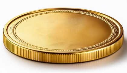 blank gold coin isolated token money currency