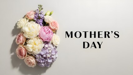 Beautiful mother's day floral arrangement with roses and carnations
