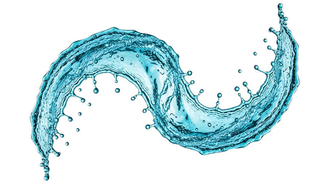 Detailed 3D Rendering of a Translucent Blue Parasitic Worm with Segmented Body and Droplets isolated on a transparent background