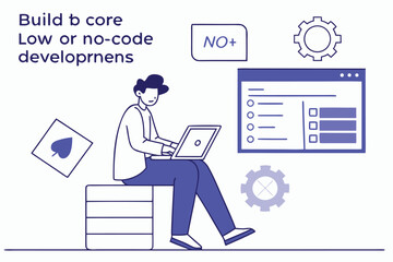 business man working on laptop computer