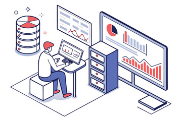 business man with graph