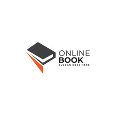 Book ordering logo, book chat logo design vector design template