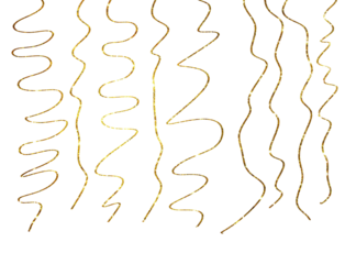 Elegant Gold Foil Wavy Line Decoration