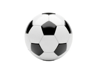 Fototapeta premium Black and white soccer ball isolated on transparent background
