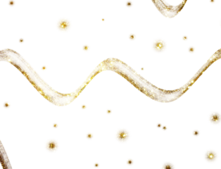 Modern Gold Sparkle Wave Line Design
