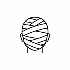 a bandaged head. icon