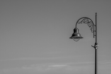Vintage Street Lamp in Black and White