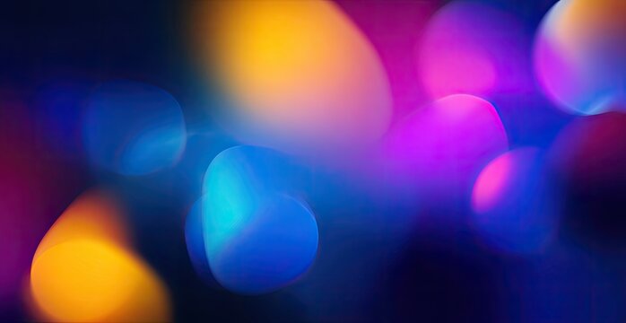 Soft, blurry background with vibrant, abstract orbs in a range of bright, vivid colors - Powered by Adobe