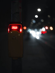 red traffic light button