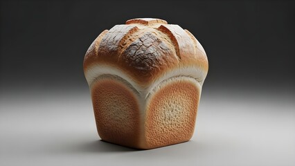 Freshly Baked Loaf of White Bread with Floured Top