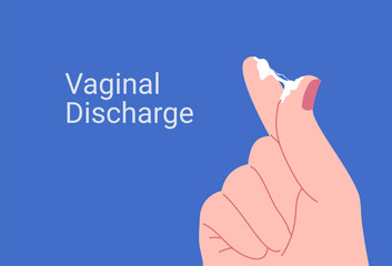 Vaginal discharge symptoms, medical concept of yeast infection, bacterial vaginosis and female reproductive health. Abnormal discharge vector illustration