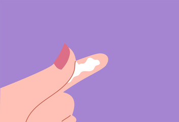 Vaginal discharge symptoms, medical concept of yeast infection, bacterial vaginosis and female reproductive health. Abnormal discharge vector illustration