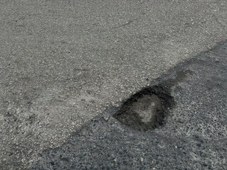 Obraz premium old asphalt road with cracks