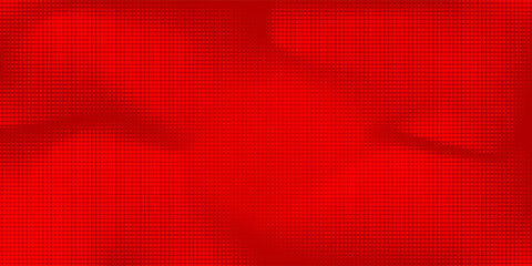 Abstract dots halftone red color pattern gradient texture with technology digital background.