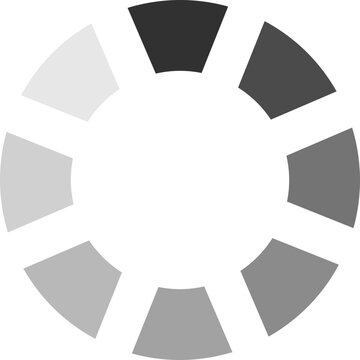 Segmented circular loading spinner animation icon