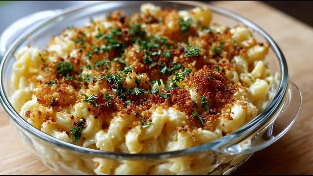 Macaroni And Cheese With Breadcrumb Topping