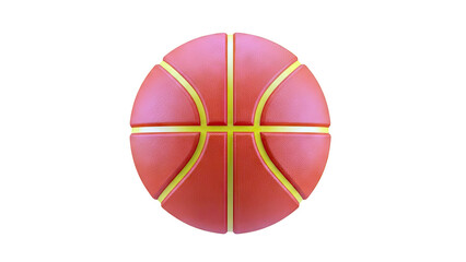 Basketball on White Background
