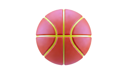 Basketball on White Background