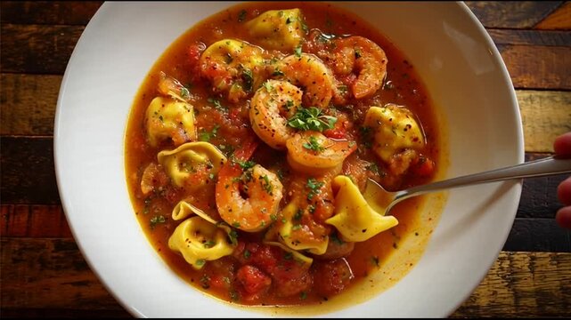 Creamy Parmesan Shrimp Tortellini