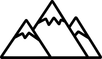 big mountains isolated icon sign, symbol, vector, art