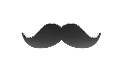 Glossy Black Moustache