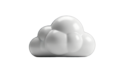 Glossy White Cloud Sculpture