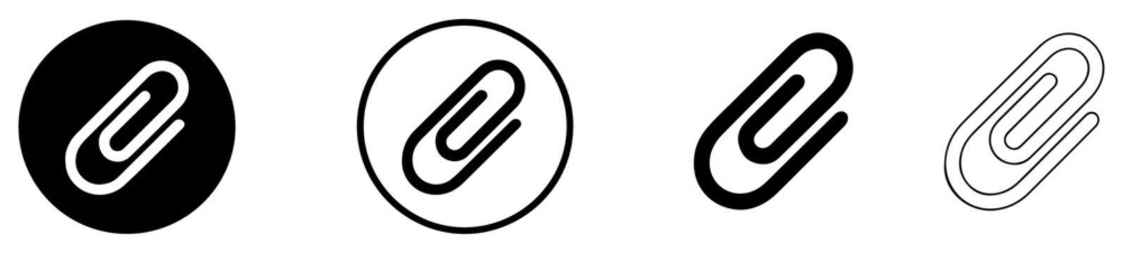 paper clip attachment icon set