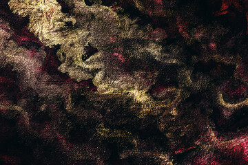 Abstract Swirls of Gold and Crimson Texture