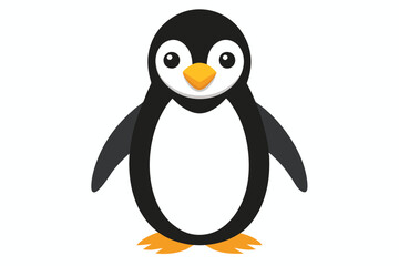 Fototapeta premium Fun Penguin Wearing a Blue Winter Hat, Festive Antarctic Bird Character Illustration Isolated on White