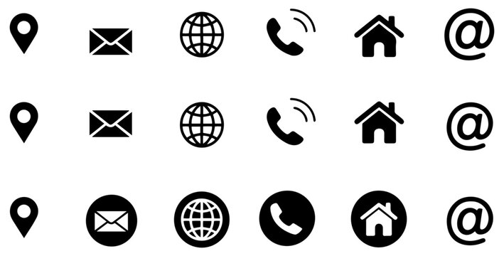 web business icon set vector