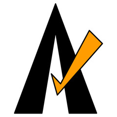 illustration of the letter A logo