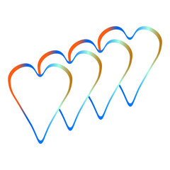 gradient love illustration