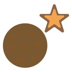 moon and stars illustration