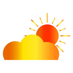 illustration of the sun with a white background