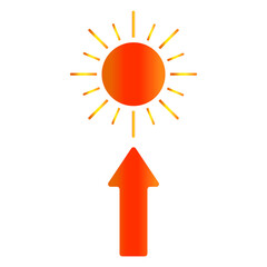 illustration of the sun with a white background