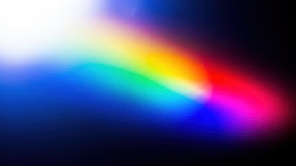 Vibrant rainbow light spectrum gradient with bright colors on dark background