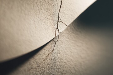 Minimal surface interrupted by a single imperfect line, decisive moment without drama