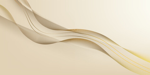 Obraz premium White background with golden lines. luxury premium background