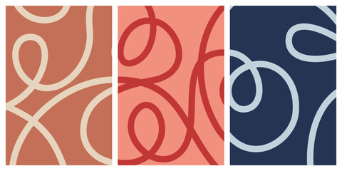 Artystyczne tło z organicznymi pętlami.