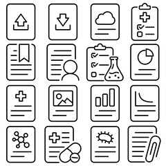 Documents Icon Set Outline Style (Part 3)