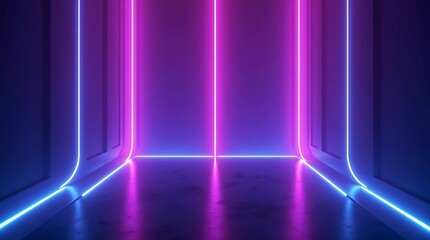 Abstract Futuristic purple Background with Vertical Light Panels, Modern purple Abstract Background with Glowing Vertical Lines