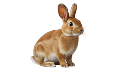 Easter bunny isolated on transparent background