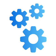 Fototapeta premium Gears Line Gradient Icon