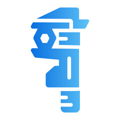 Obraz premium Measuring caliper Line Gradient Icon