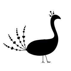 silhouette of a swan on a white background